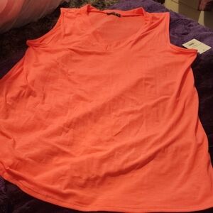 Women's Coral Sleeveless Top
